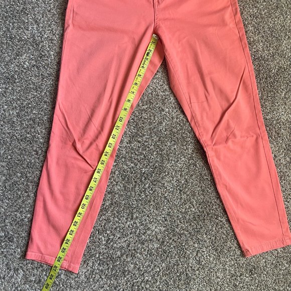 Nine West Mid Rise Cigarette Fit Skinny Leg Ankle Jean Pant, Size 8/29, Peach - Picture 6 of 12